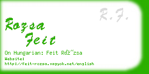 rozsa feit business card